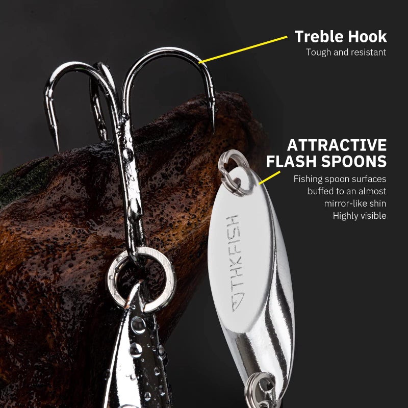 THKFISH Fishing Lures - Trout & Pike Bass Lures, 5pcs Color C 1/2oz - Image 5